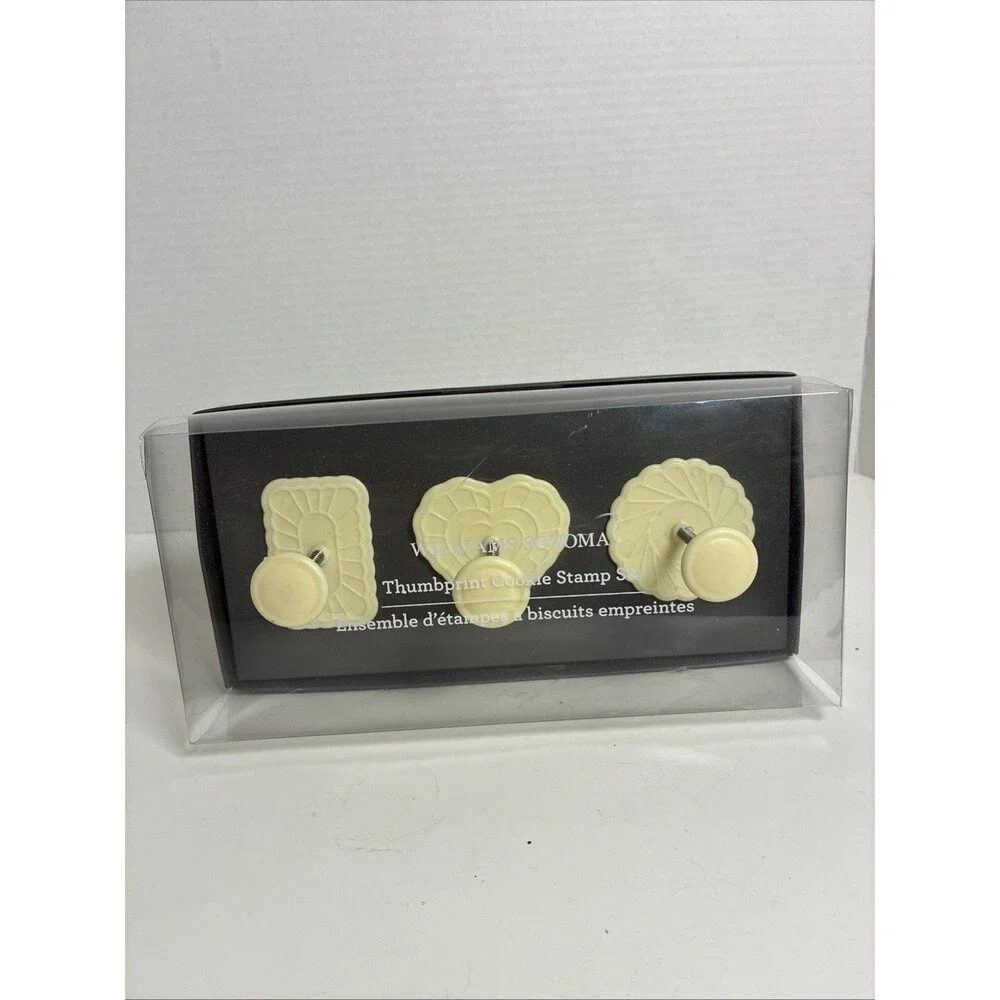 Williams Sonoma ~Thumbprint Cookie Stamps ~ Set/3 ~ Valentines Day ~ Easter~ New